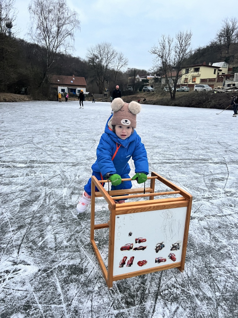 9.1.2024 - Konečně pořádný led, že zamrzl rybník